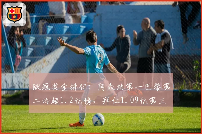 欧冠奖金排行:阿森纳第一巴黎第二均超1.2亿镑,拜仁1.09亿第三